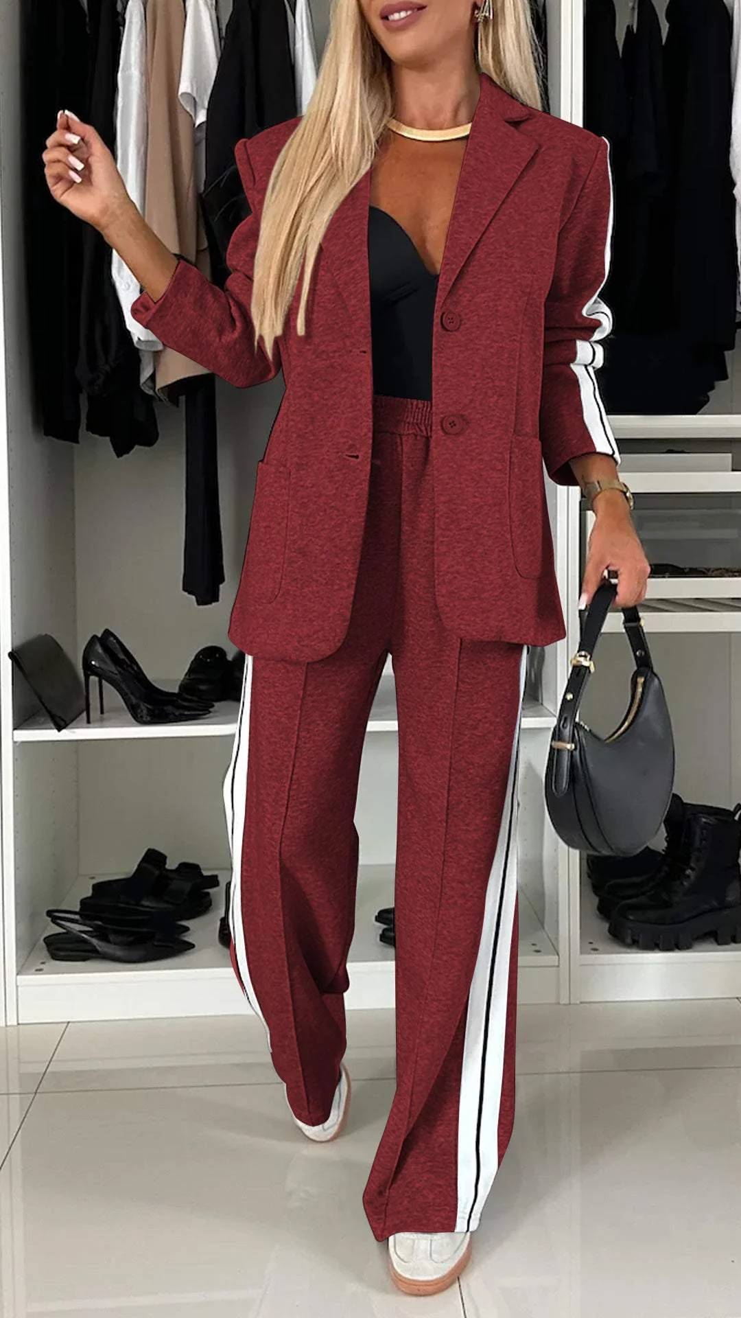 Rouge foncé / 5XL(US 22/UK 26)
