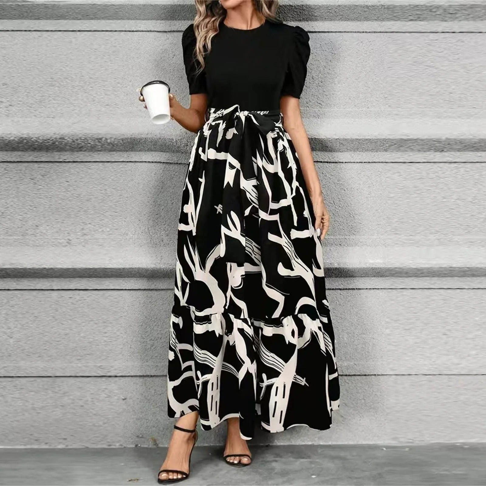 Monochrome Abstract Black / 3XL
