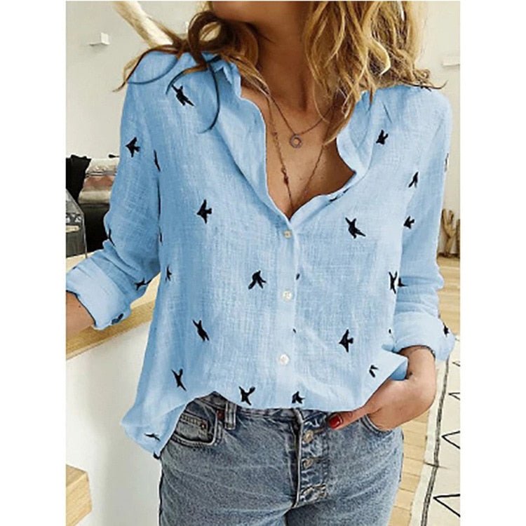 Blue with birds / XXL