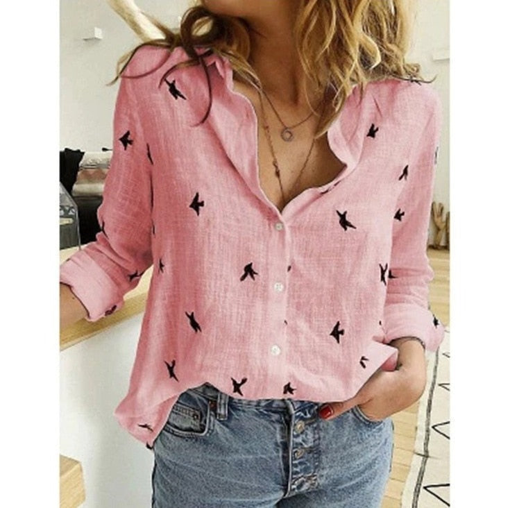 Pink with birds / XXL
